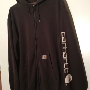 Carhartt Men’s hoodie size Large dark brown